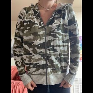 Army Style Zip Up Sweatshirt